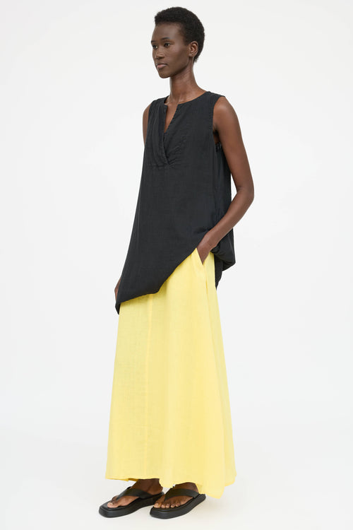 Sarah Pacini Linen Maxi Skirt