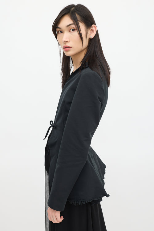 Sarah Pancini Black Tie Panelled Blazer