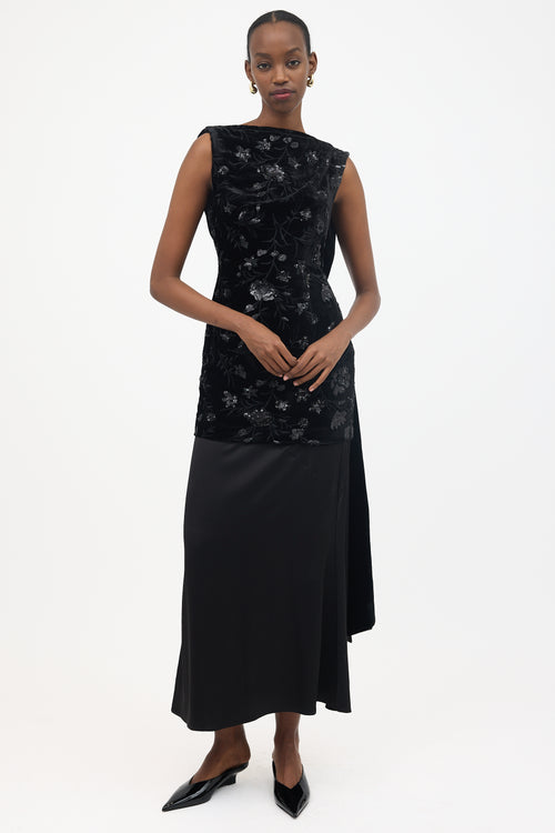 Sau Lee Velvet Winter Mini Dress