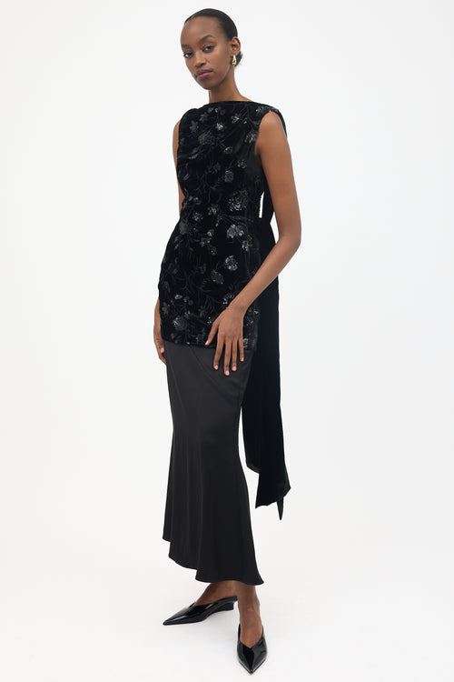 Sau Lee Velvet Winter Mini Dress