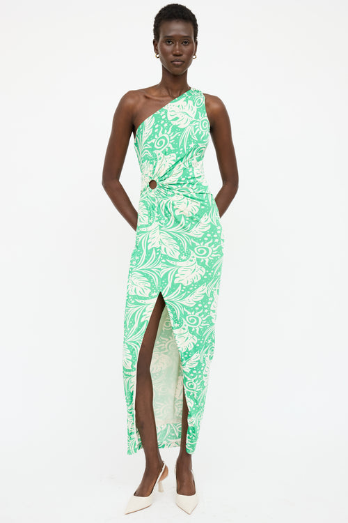 Saylor One Shoulder Printed Dress