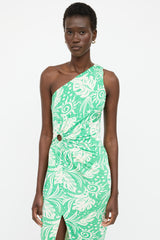 Saylor One Shoulder Printed Dress
