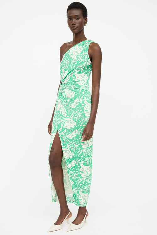 Saylor One Shoulder Printed Dress