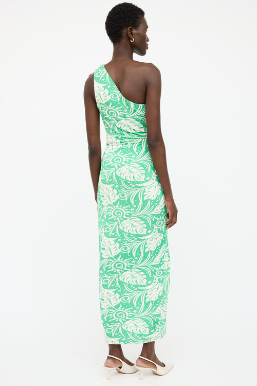 Saylor One Shoulder Printed Dress