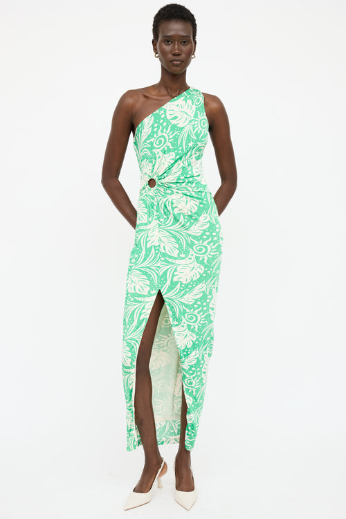 Saylor One Shoulder Printed Dress