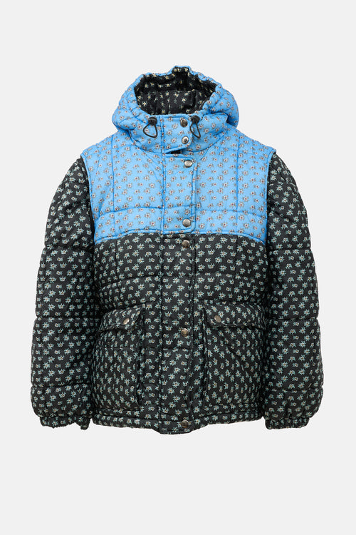 Sea Floral Pascala Puffer Jacket