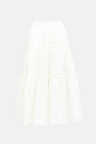 Sea Tiered Midi Skirt