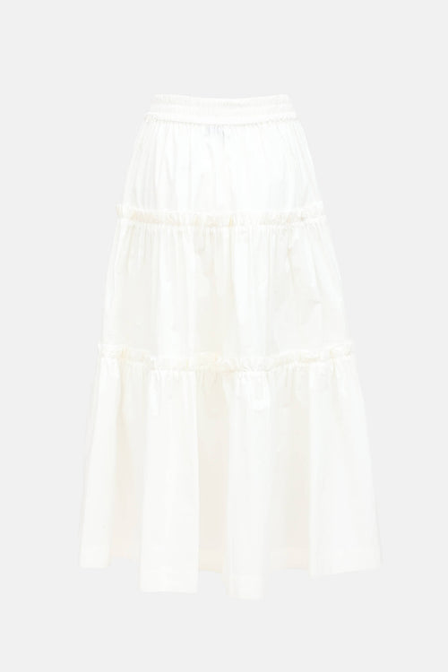 Sea Tiered Midi Skirt