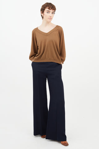 See By Chloè Brown V-Neck Sweater