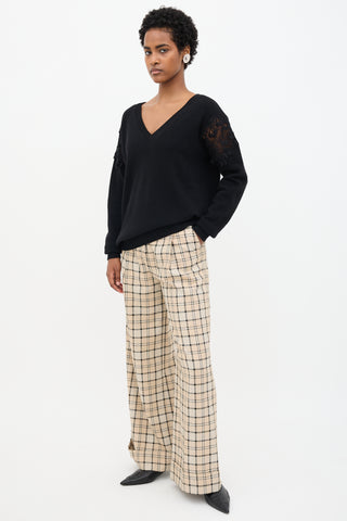 See By Chloè Check Wide Leg Trouser