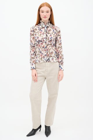 See By Chloè Cream & Multi Floral Top