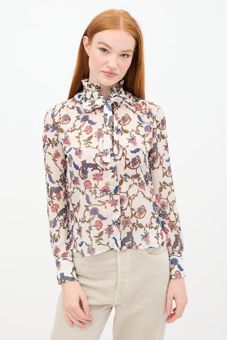See By Chloè Cream & Multi Floral Top