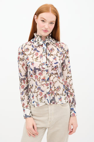 See By Chloè Cream & Multi Floral Top