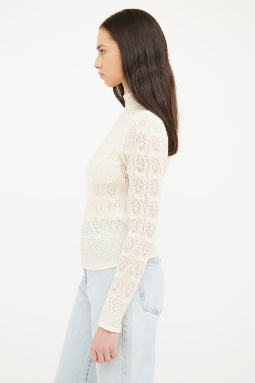 See By Chloè Cream Loose Knit Long Sleeve Top