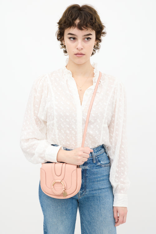 Pink Leather Hana Crossbody Bag