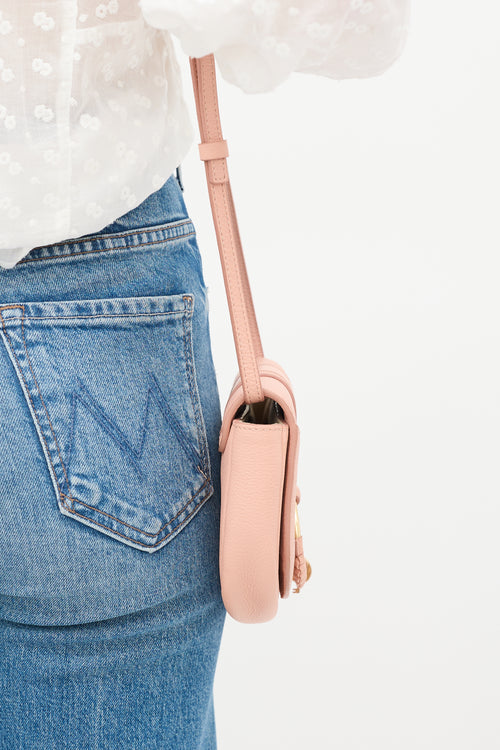 Pink Leather Hana Crossbody Bag