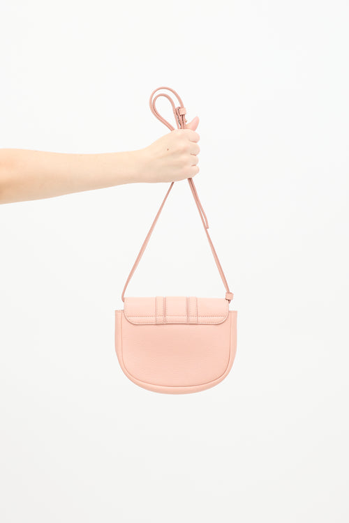 Pink Leather Hana Crossbody Bag