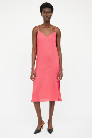 See By Chloè Pink Sleeveless Cotton Midi Dress