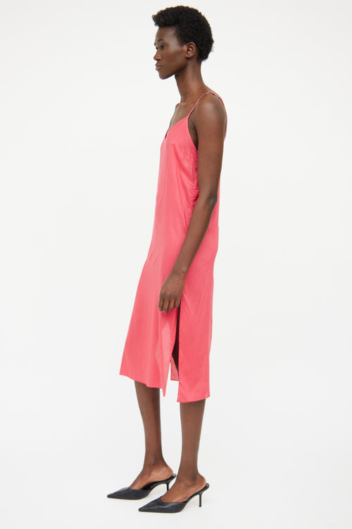 See By Chloè Pink Sleeveless Cotton Midi Dress