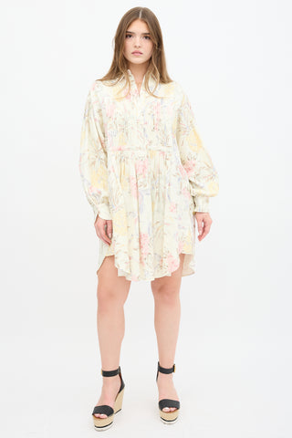 See By Chloé Ramie Printed Tunic Dress