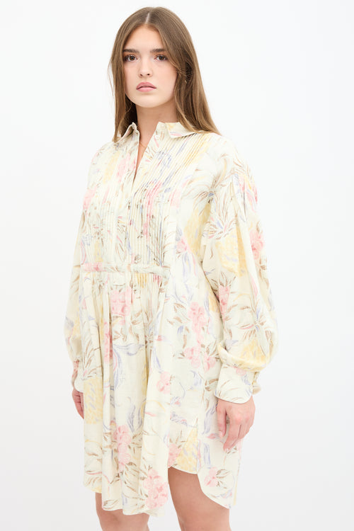 See By Chloé Ramie Printed Tunic Dress