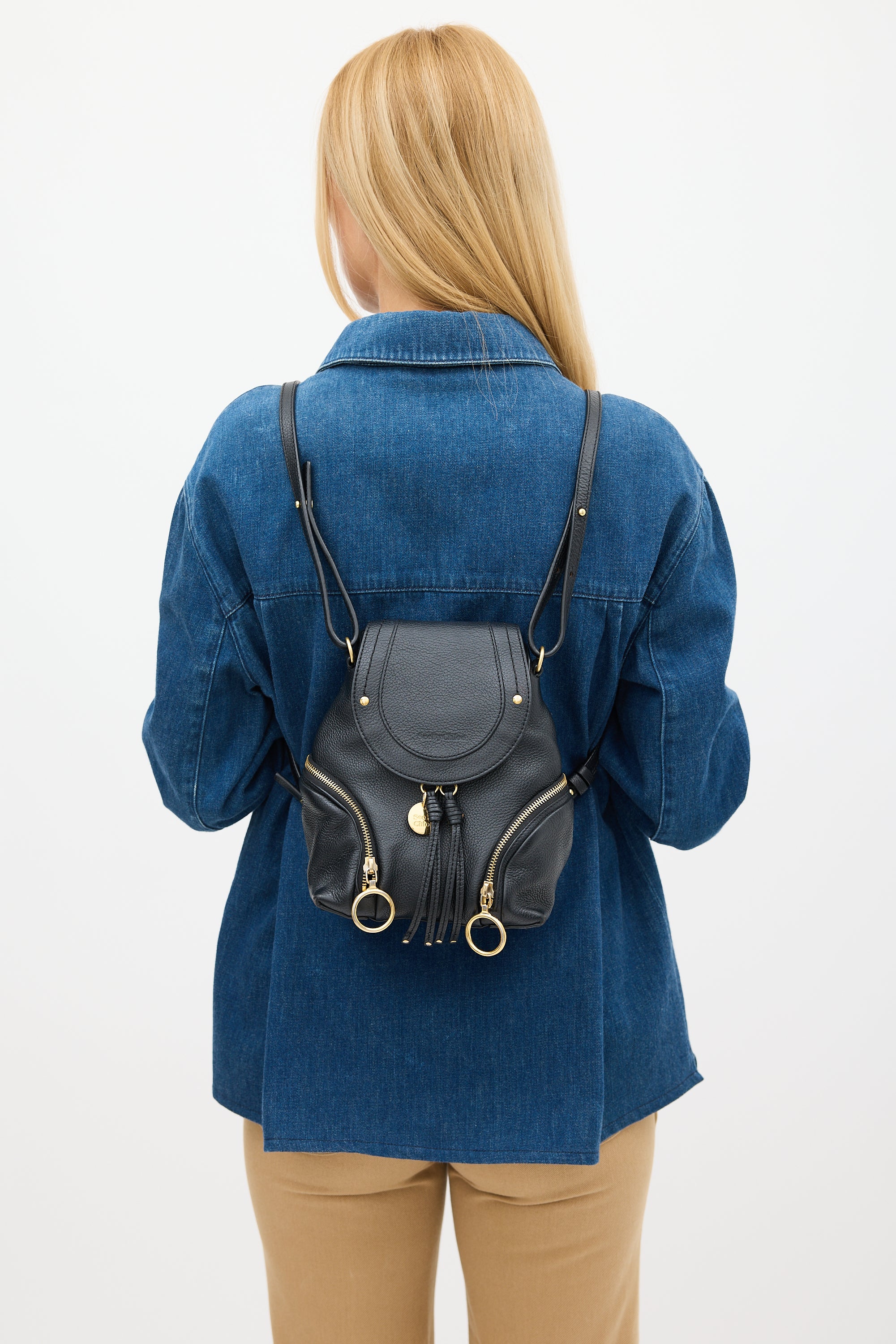 See By Chlo // Black Leather Olga Backpack VSP Consignment See By Chlo // Black Leather Olga Backpack VSP Consignment