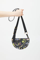 See by Chloé Black & Multicolour Kriss Floral Leather Bag