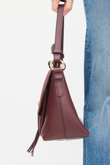See by Chloé Burgundy Leather Joan Shoulder Bag
