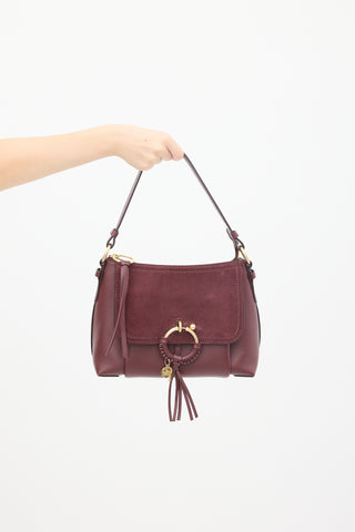 See by Chloé Burgundy Leather Joan Shoulder Bag