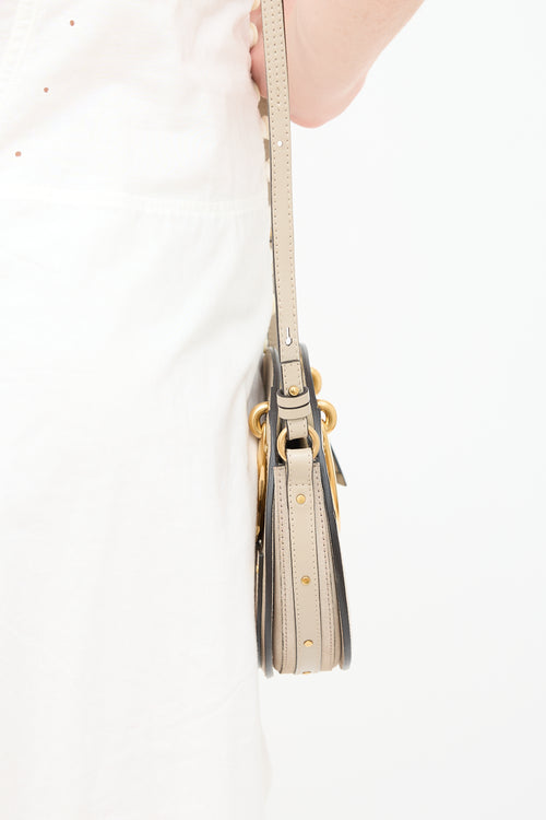 Chloé Taupe Leather & Suede Pixie Crossbody Bag