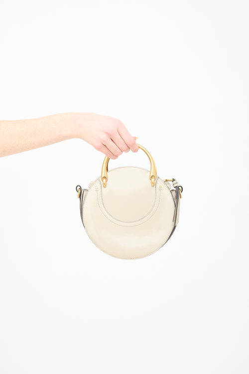 Chloé Taupe Leather & Suede Pixie Crossbody Bag