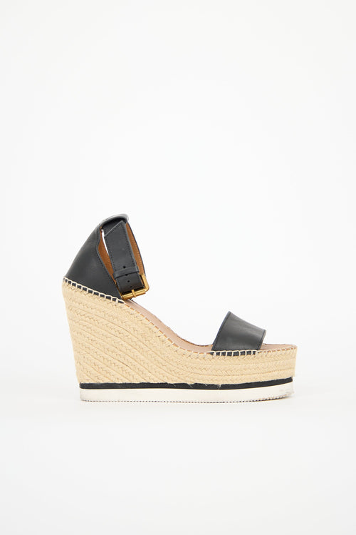 See by Chloé Leather Glyn Wedge Sandal