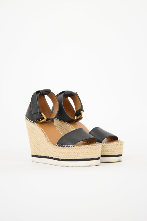 See by Chloé Leather Glyn Wedge Sandal