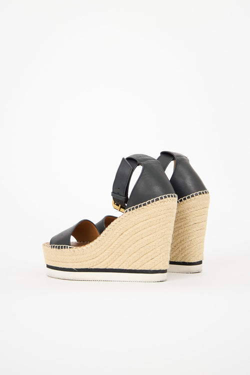 See by Chloé Leather Glyn Wedge Sandal