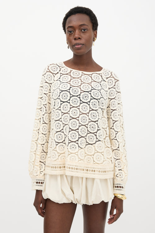 See By Chloé Crochet Lace Blouse