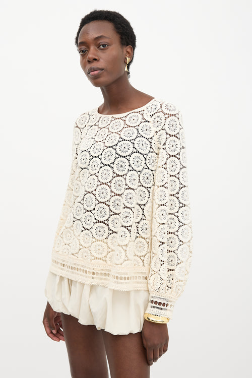 See By Chloé Crochet Lace Blouse