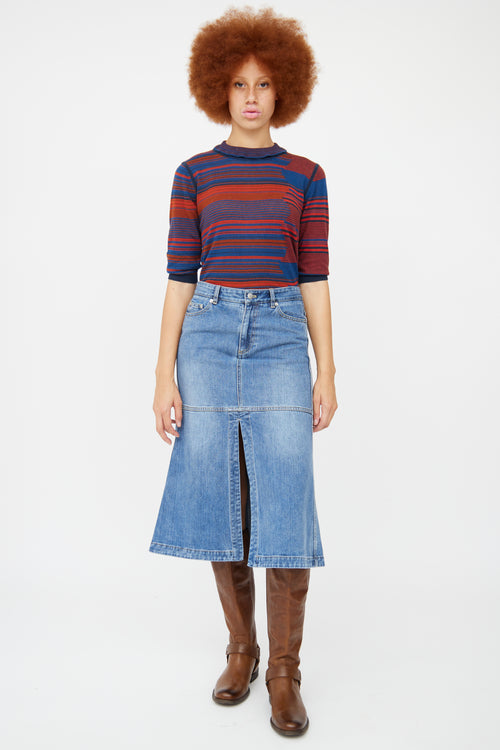 See By Chloé Navy & Multi Stripe Sweater