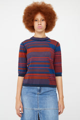 See By Chloé Navy & Multi Stripe Sweater