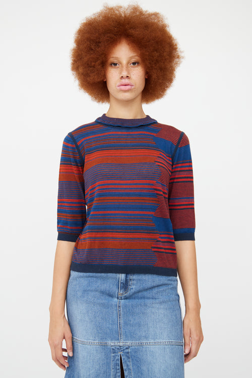 See By Chloé Navy & Multi Stripe Sweater