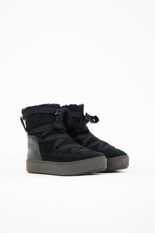 See by Chloé Black Suede & Leather Boot