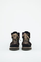 See by Chloé Eileen Black and Brown Sherpa Boot