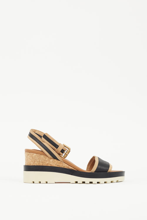 See by Chloé Brown & Black Robin Striped Sandal