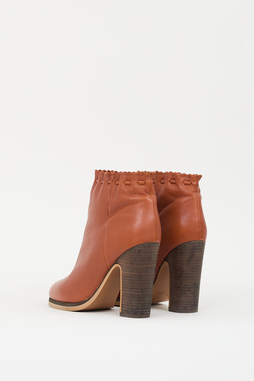 See by Chloé Brown Leather Ankle Boot