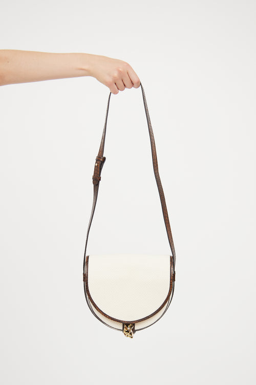 See by Chloé Cream & Brown Mara Saddle Bag