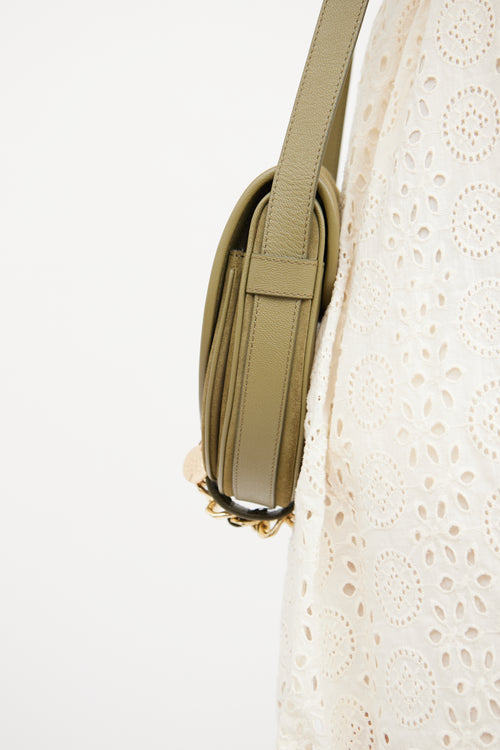 See by Chloé Green Suede Mara Saddle Bag