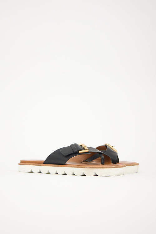 See by Chloé Leather Tiny Scalloped Sandal