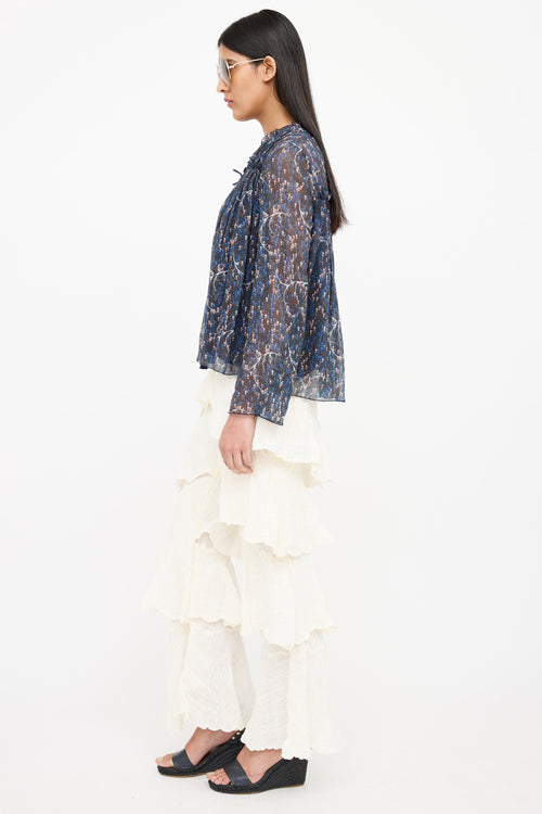 See By Chloé Floral Pleated Blouse