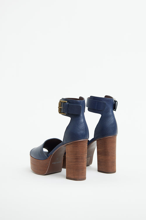 See by Chloé Navy & Brown Platform Sandal