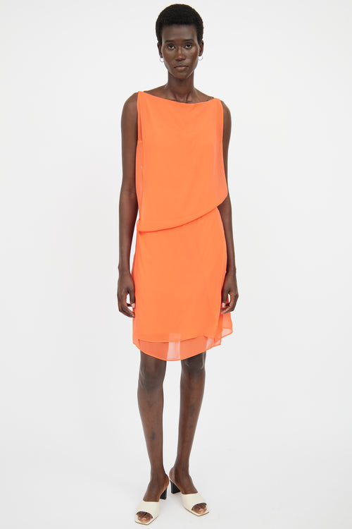 See By Chloè Orange Sleeveless Tie Dress