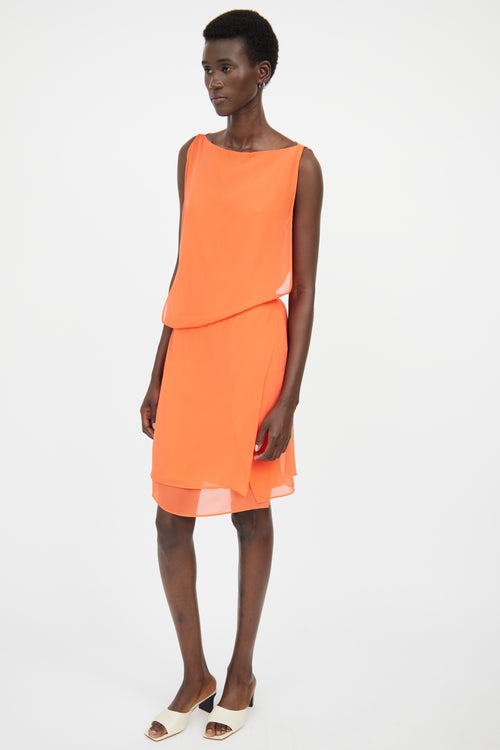 See By Chloè Orange Sleeveless Tie Dress